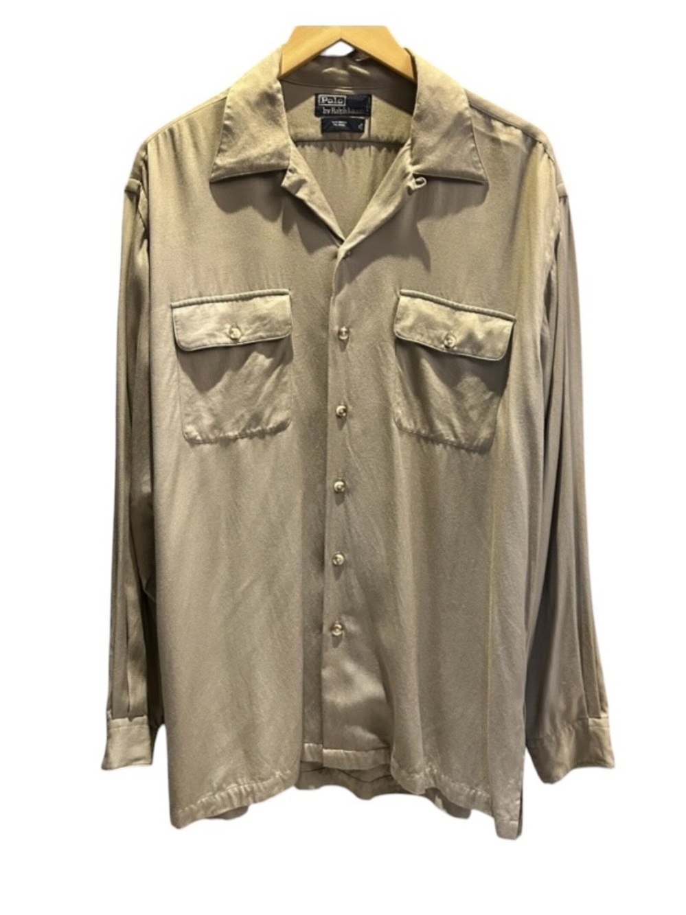 Vintage Polo Ralph Lauren Rayon Wool 
Open Collar Shirt
Men’s L